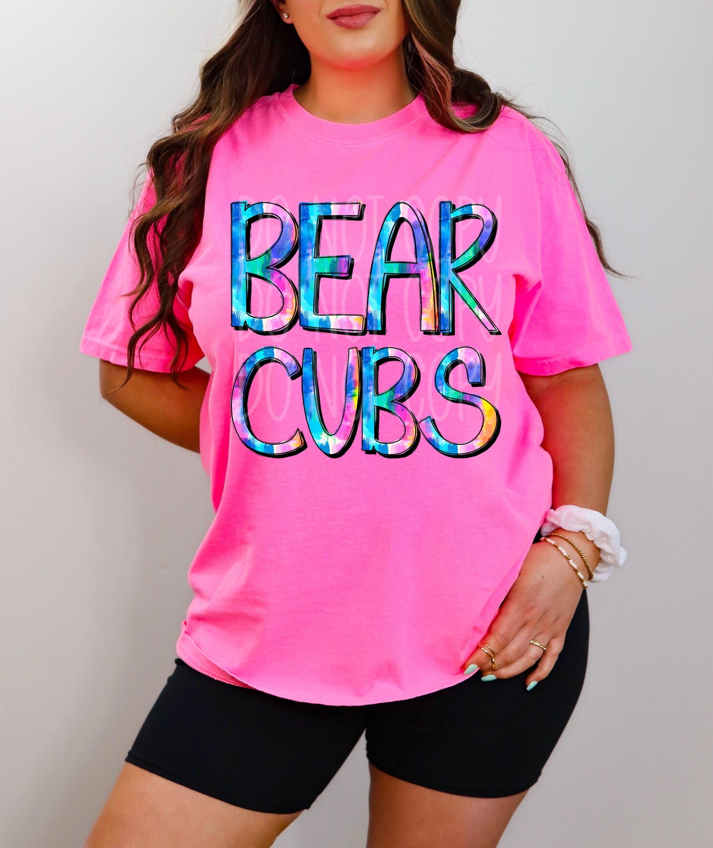 Watercolor Sports Mascot Bearcubs DTF Transfer Film