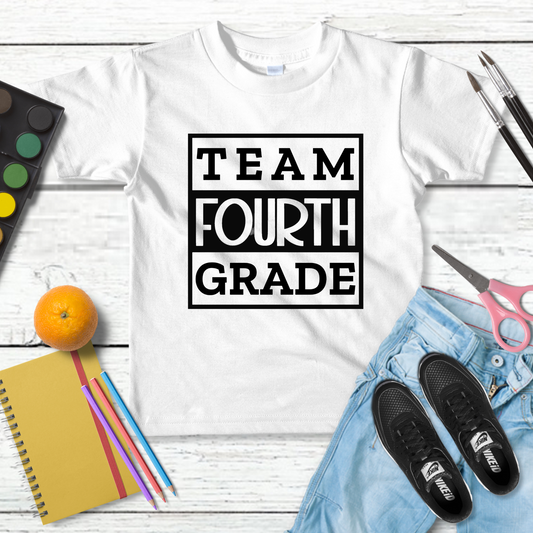 Team Fourth Grade Adult Cotton T-shirt
