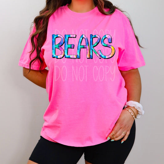 Team Mascot Bears DTF Transfer Film