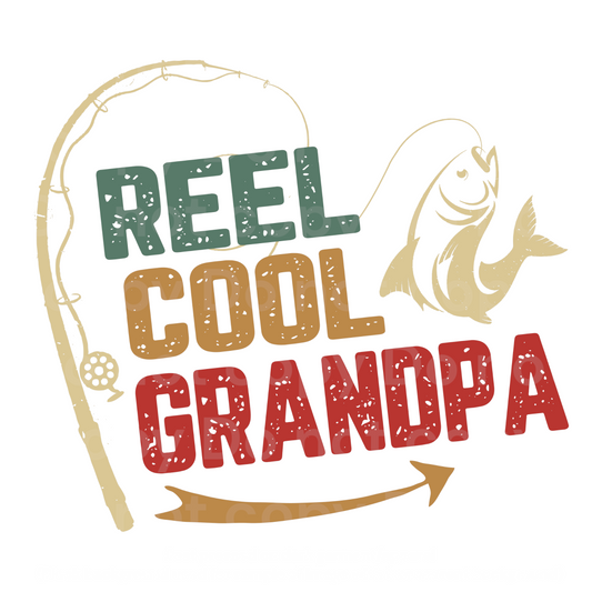 Real Cool Grandpa Fishing Transfer Film 728