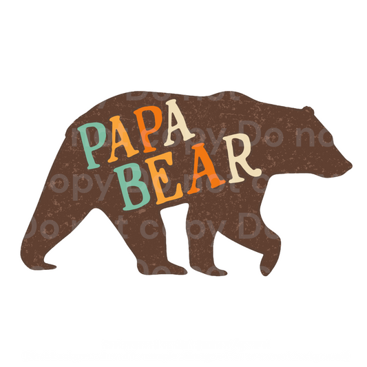 Papa Bear Transfer Film 734