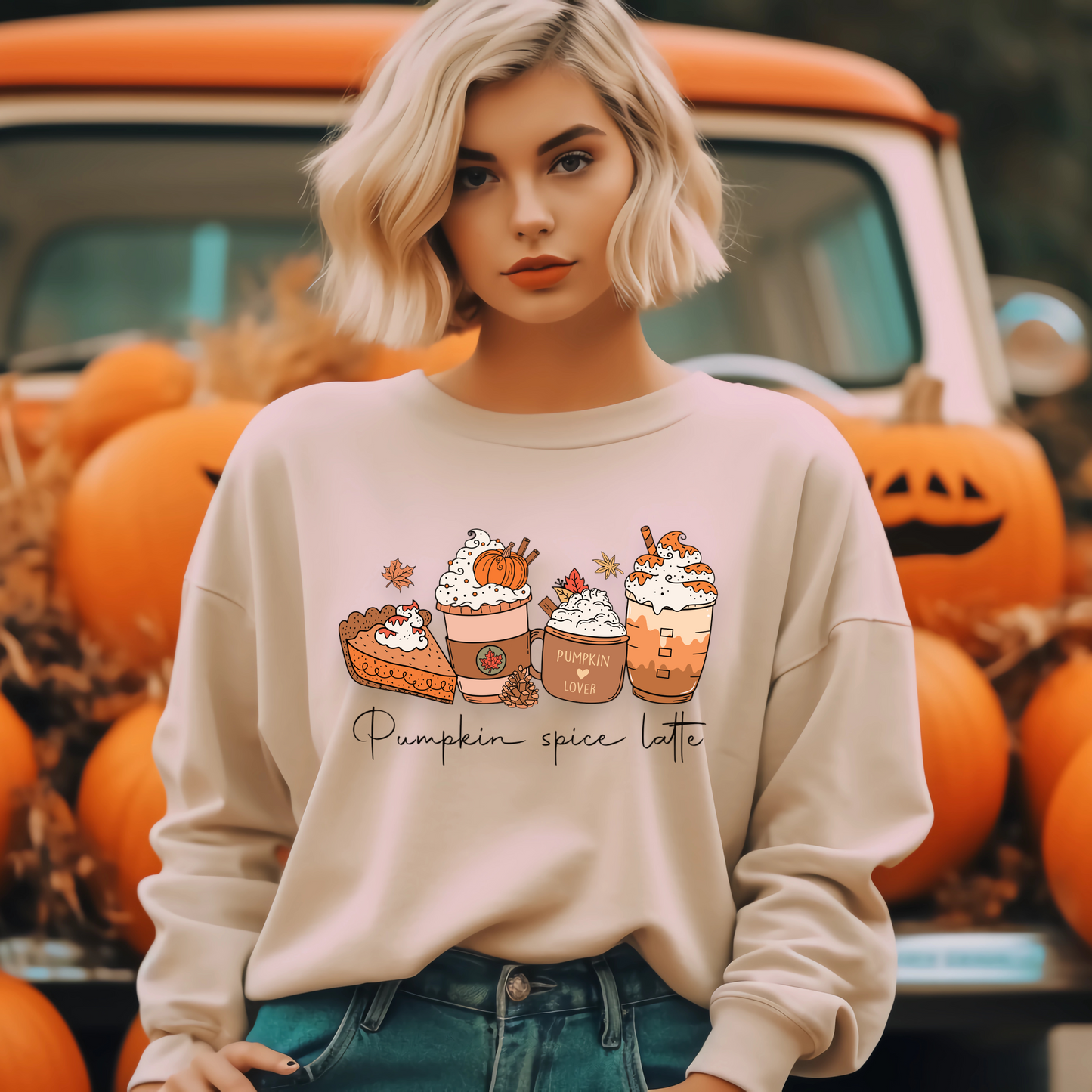 Pumpkin Spice Latte DTF Transfer Film 9004