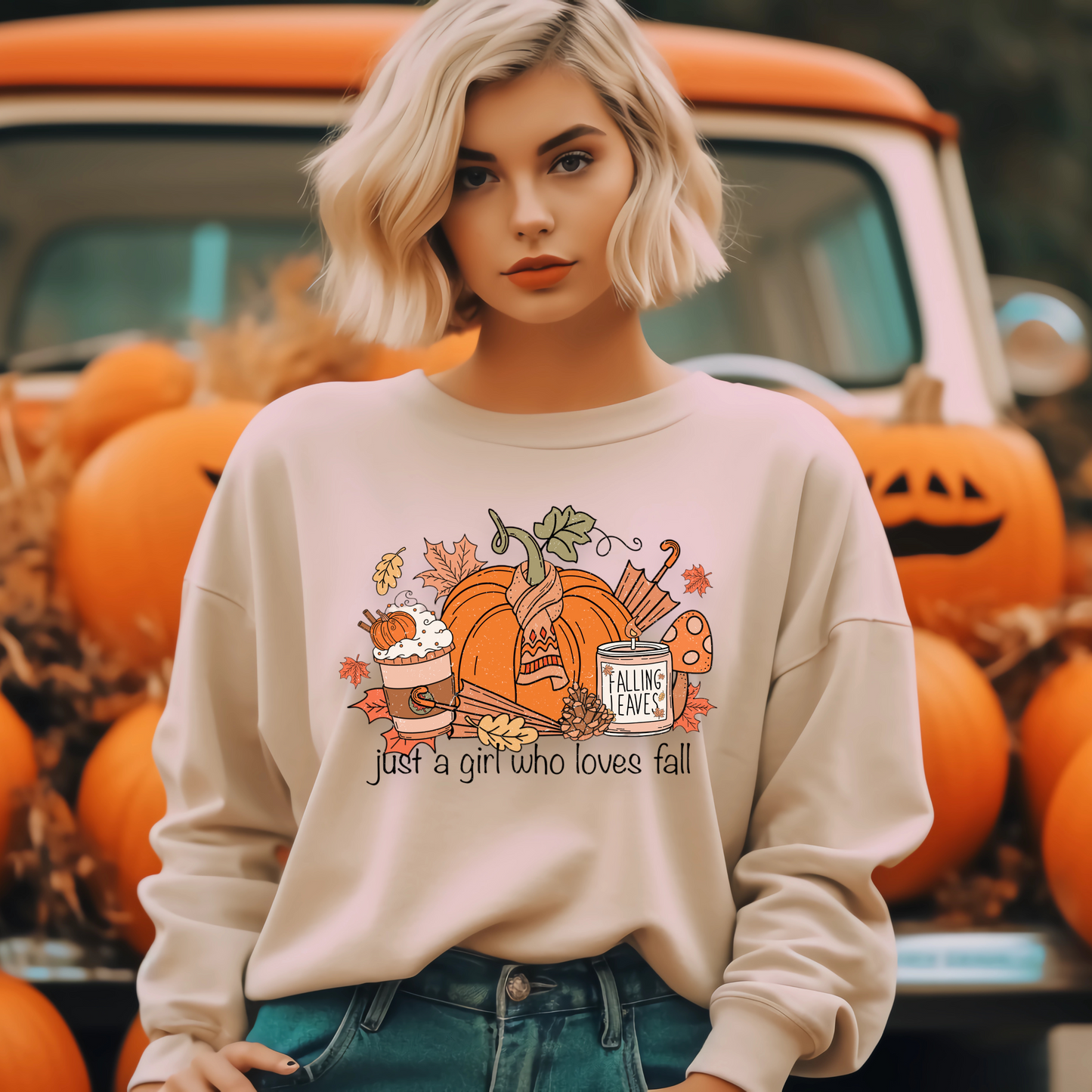 Just a Girl who loves Fall DTF Transfer Film 9011