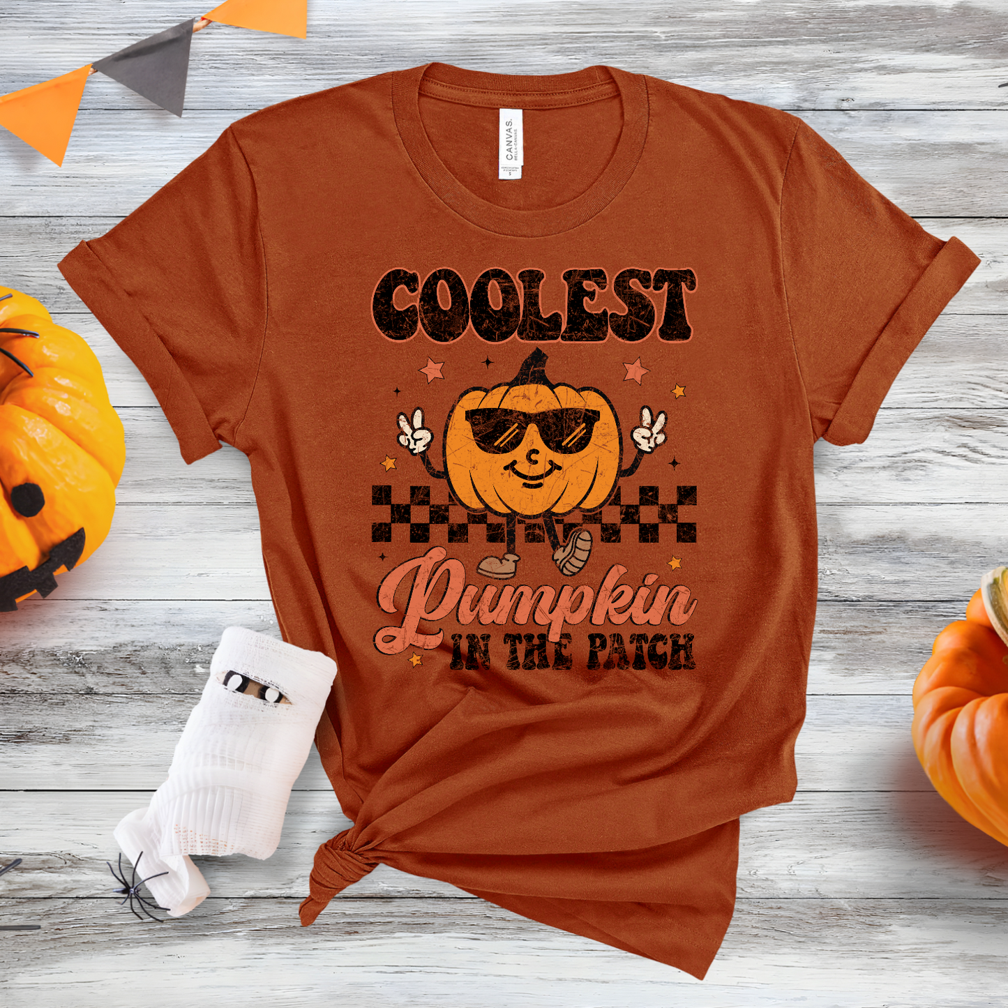 Coolest Pumpkin in the patch retro DTF Transfer Film 9143