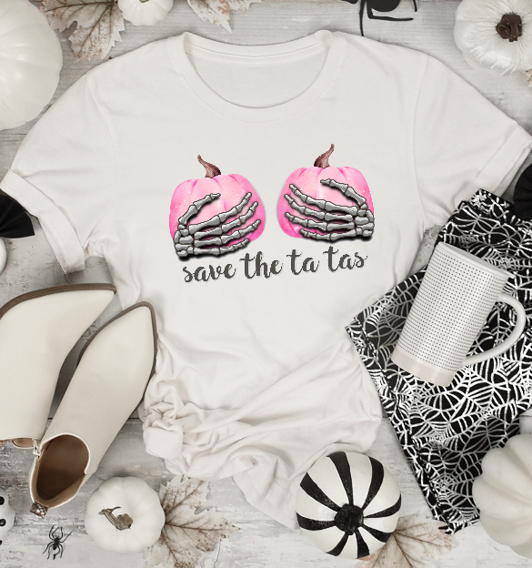 Save the Ta tas Pumpkins DTF Transfer Film 9156