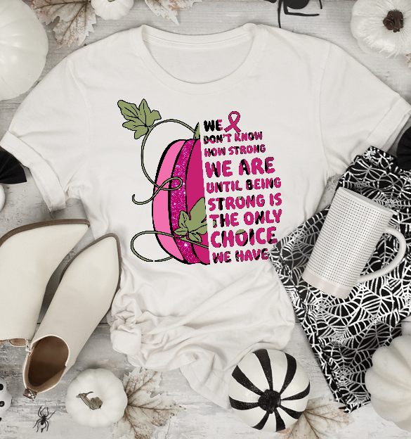Breast Cancer Awareness Pumpkin DTF Transfer Film 9164