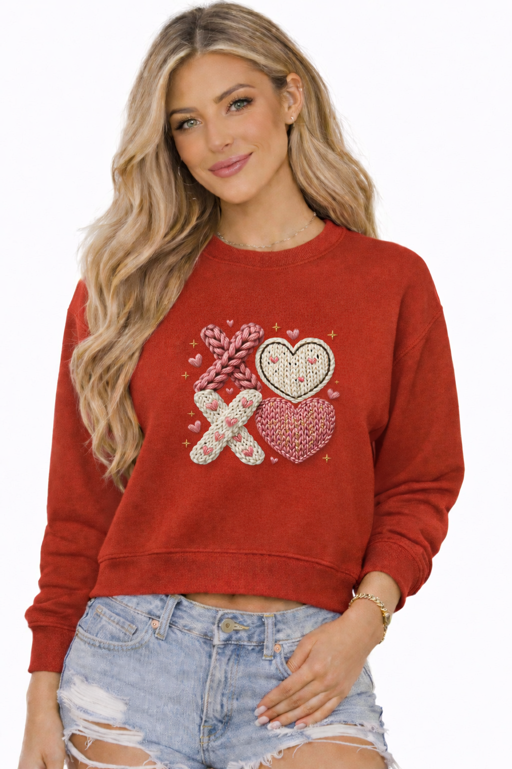 XO Cropped Crew Sweatshirt – Valentine’s Collection Exclusive Drop