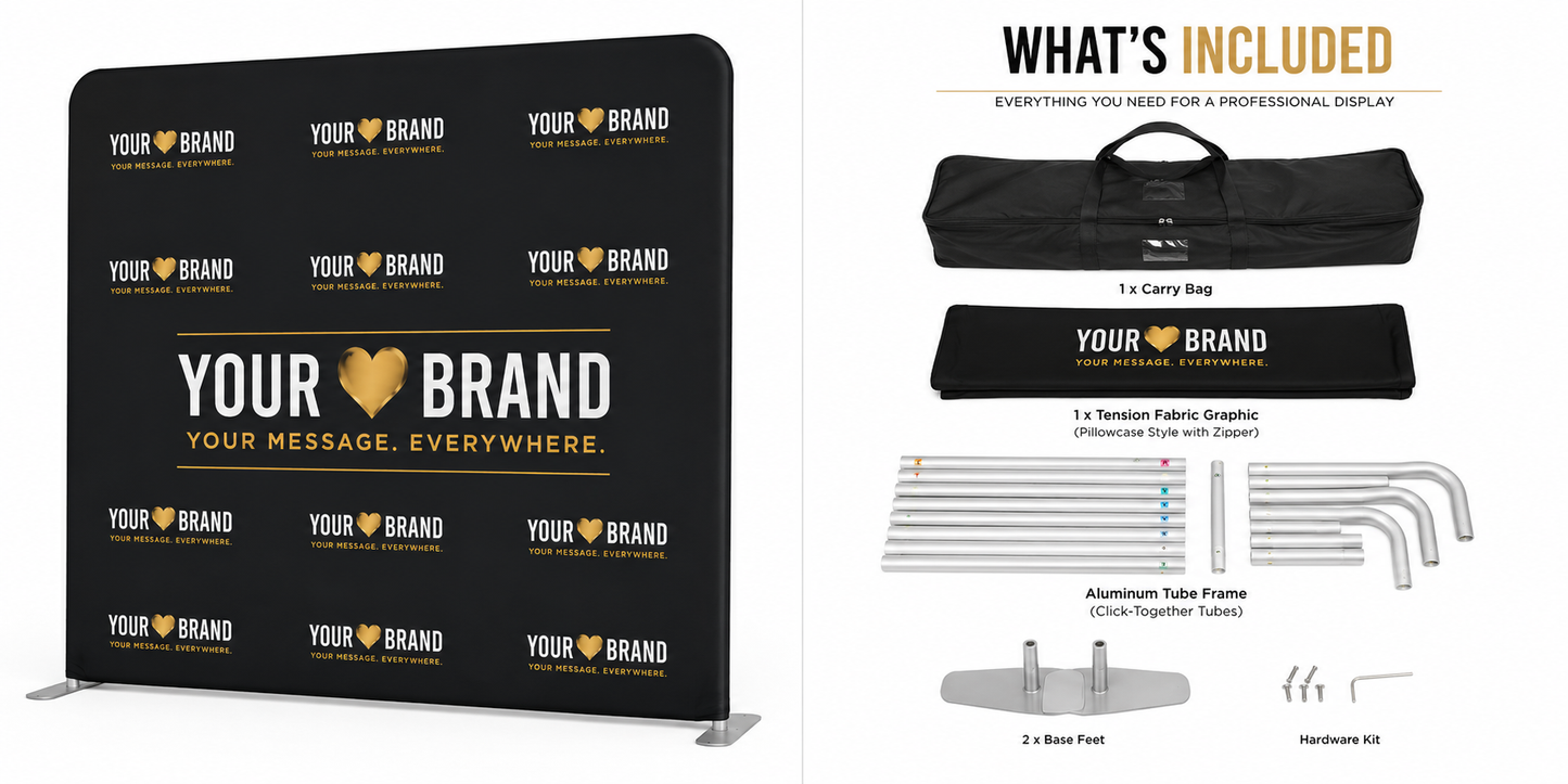 Custom Tension Fabric Tube Backdrop | Step & Repeat Display