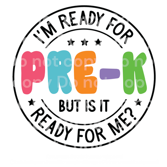 I’m Ready for Pre-K Transfer Film 2182
