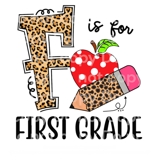 F is for First Grade Transfer Film 2175