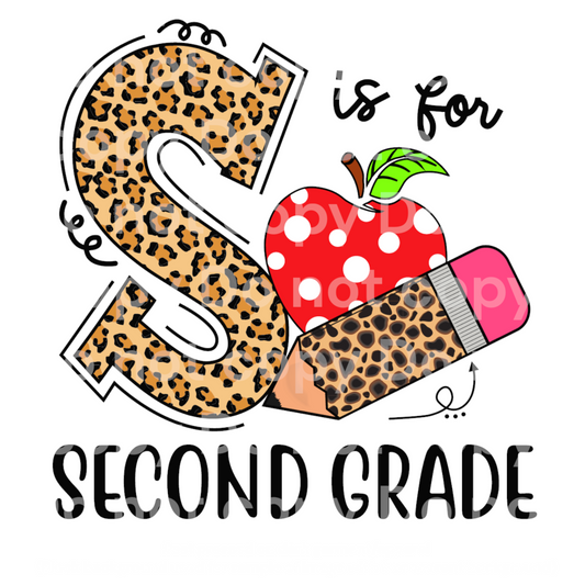 S is for Second Grade Transfer Film 2176