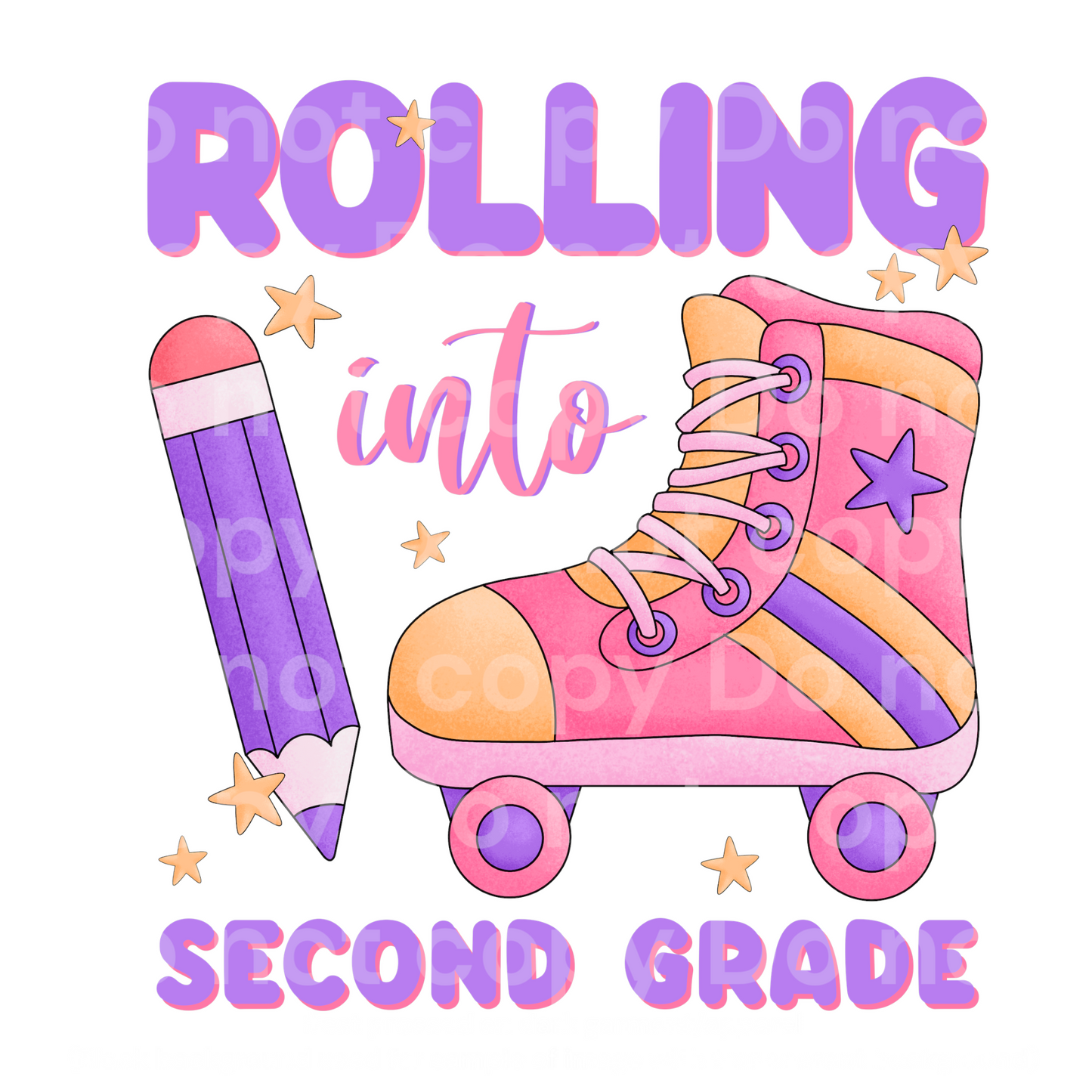 Rolling into Second Grade Transfer Film 2238