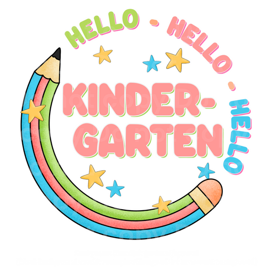 Hello Kindergarten Rainbow Transfer Film 2138