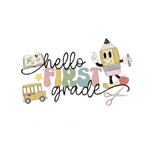 Retro Hello First Grade Transfer Film 2262