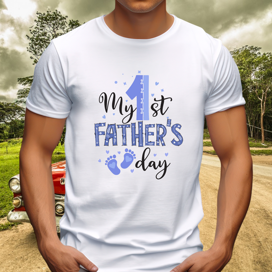 My 1st Father’s Day Adult Cotton T-shirt