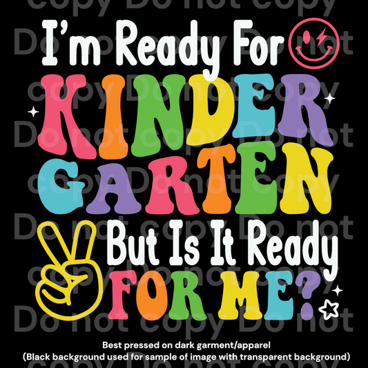 I’m Ready for Kindergarten Transfer Film 2200