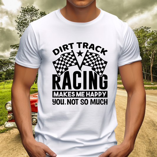 Dirt Track Racing Adult Cotton T-shirt