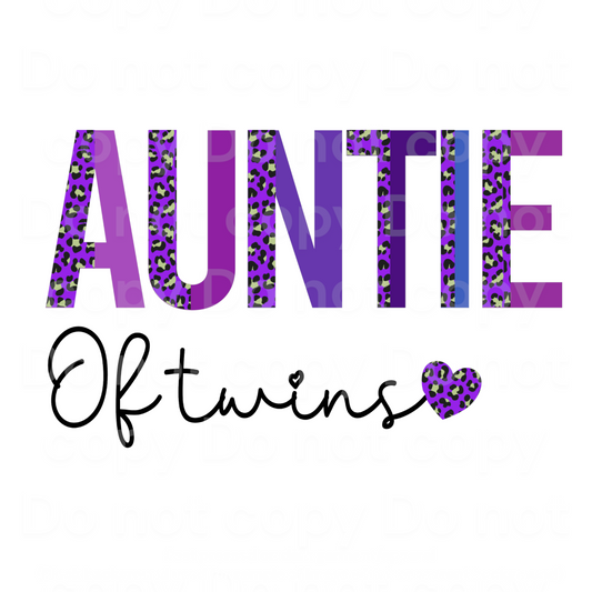 Auntie of twins Purple Transfer Film 09002