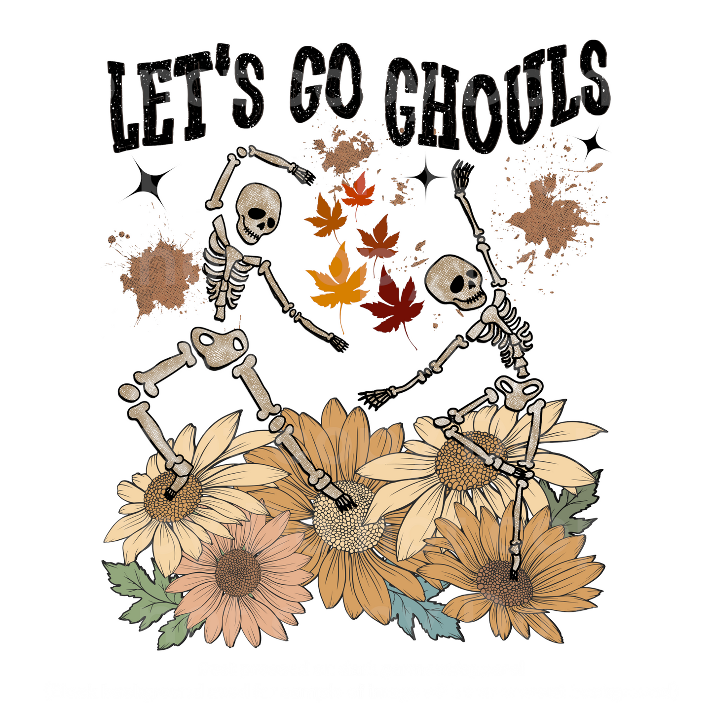 Let’s go Ghouls Skeleton Transfer Film 1087