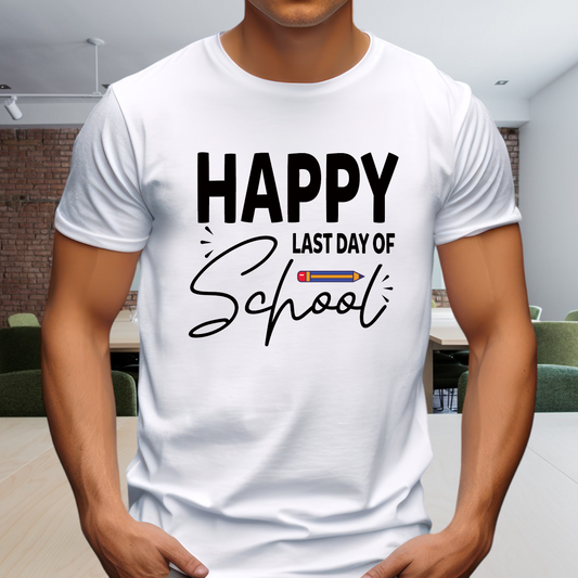 Happy Last day of school Adult Cotton T-shirt