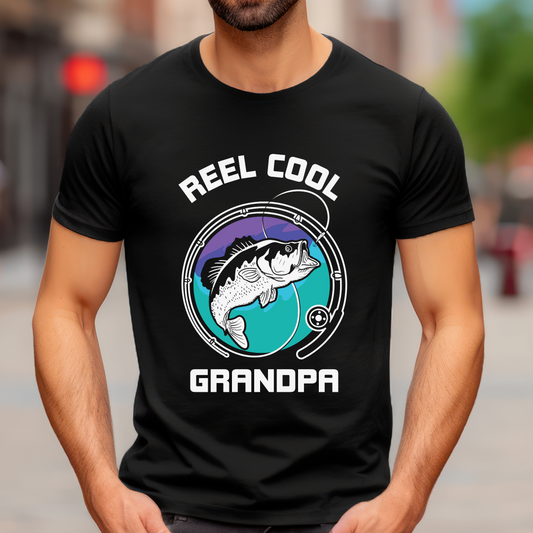 Reel cool Grandpa Adult Cotton T-shirt