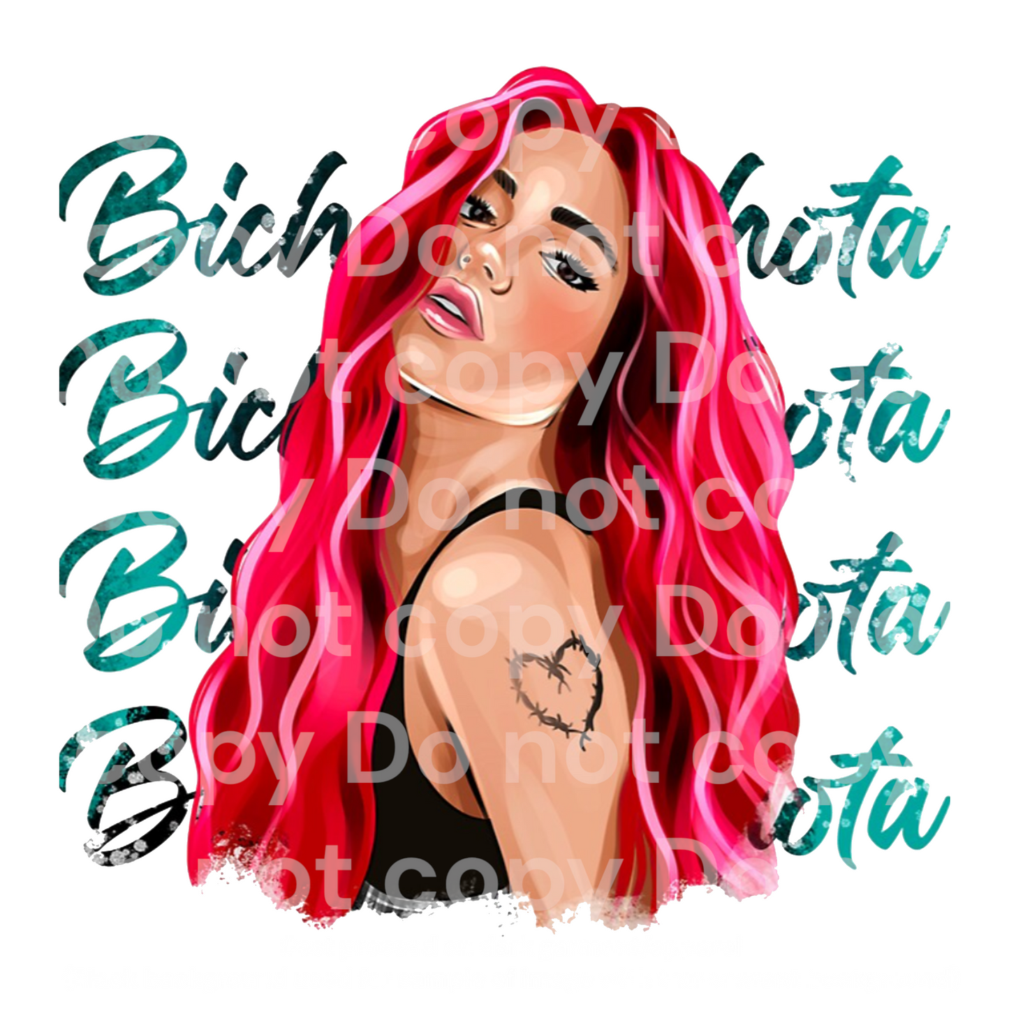 KarolG Bichota Barb Teal Transfer Film 5017