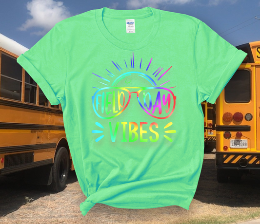 Rainbow Field Day vibes Adult Cotton T-shirt