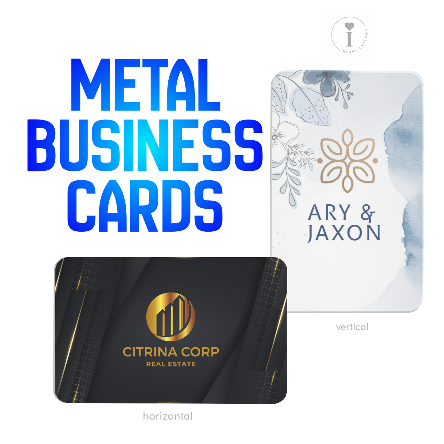 Custom Metal Business Cards – Premium Full-Color Printing with Rounded Corners