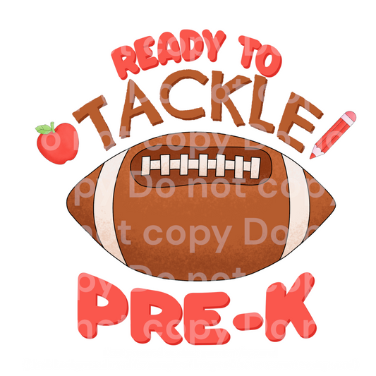 Ready to Tackle Pre-K Football Transfer Film 2142