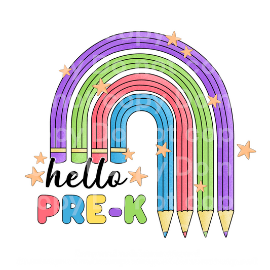Pre-K Pencil Rainbow Transfer Film 2141