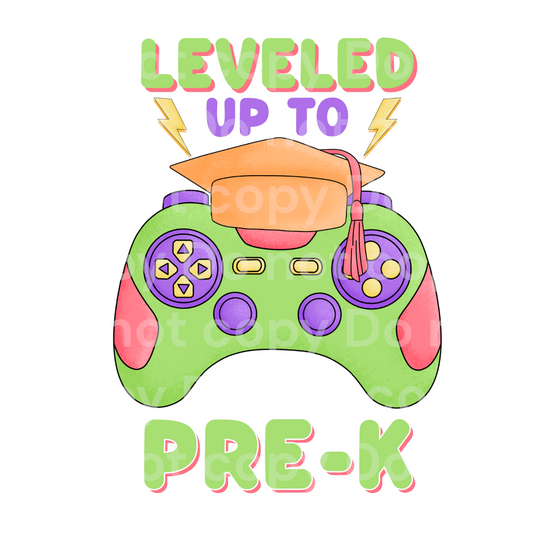 Time to level up Gamer Pre-K Transfer Film 2147