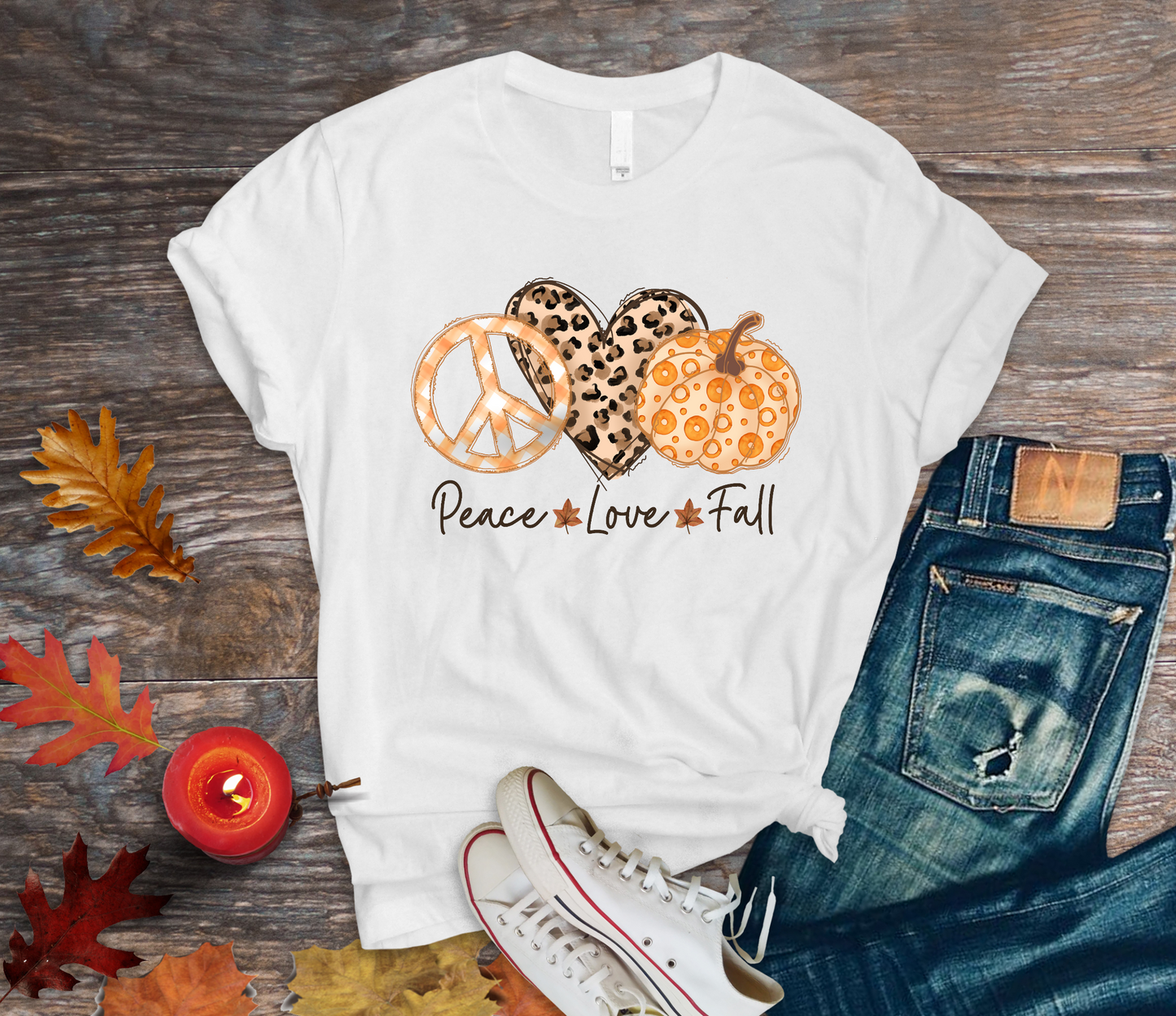 Peace Love Fall DTF Transfer Film 9093