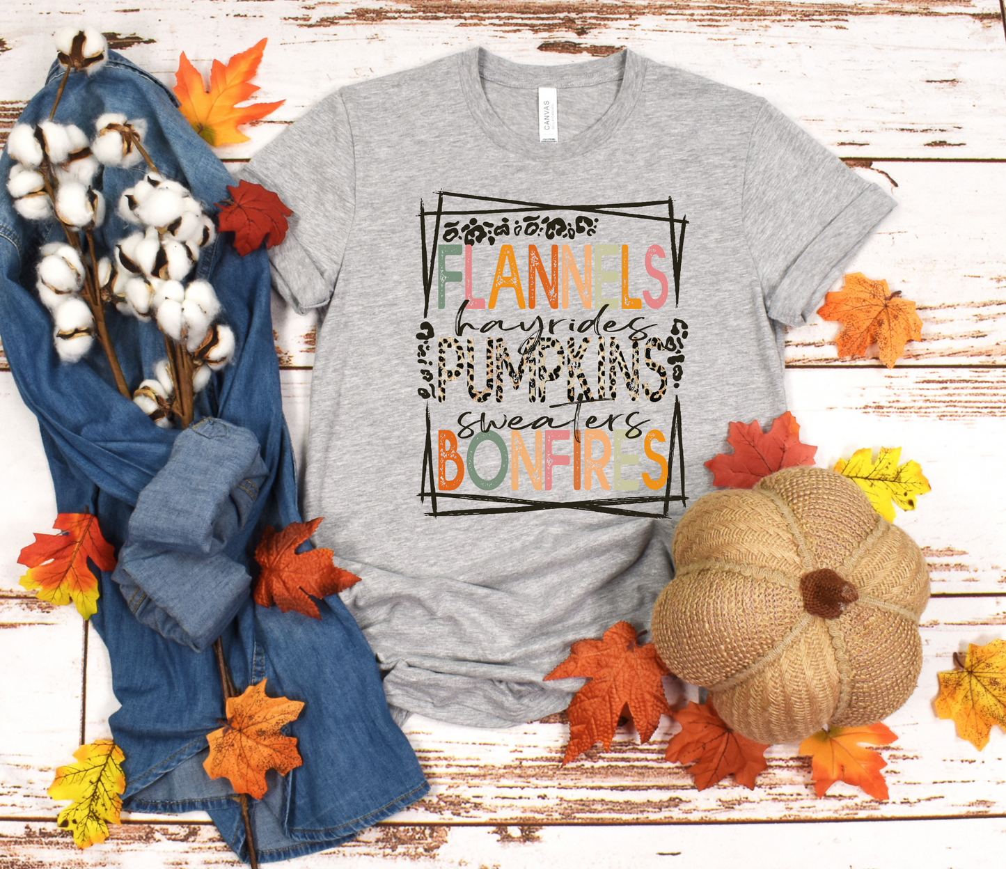 Flannels Pumpkins Bonfires DTF Transfer Film 9121