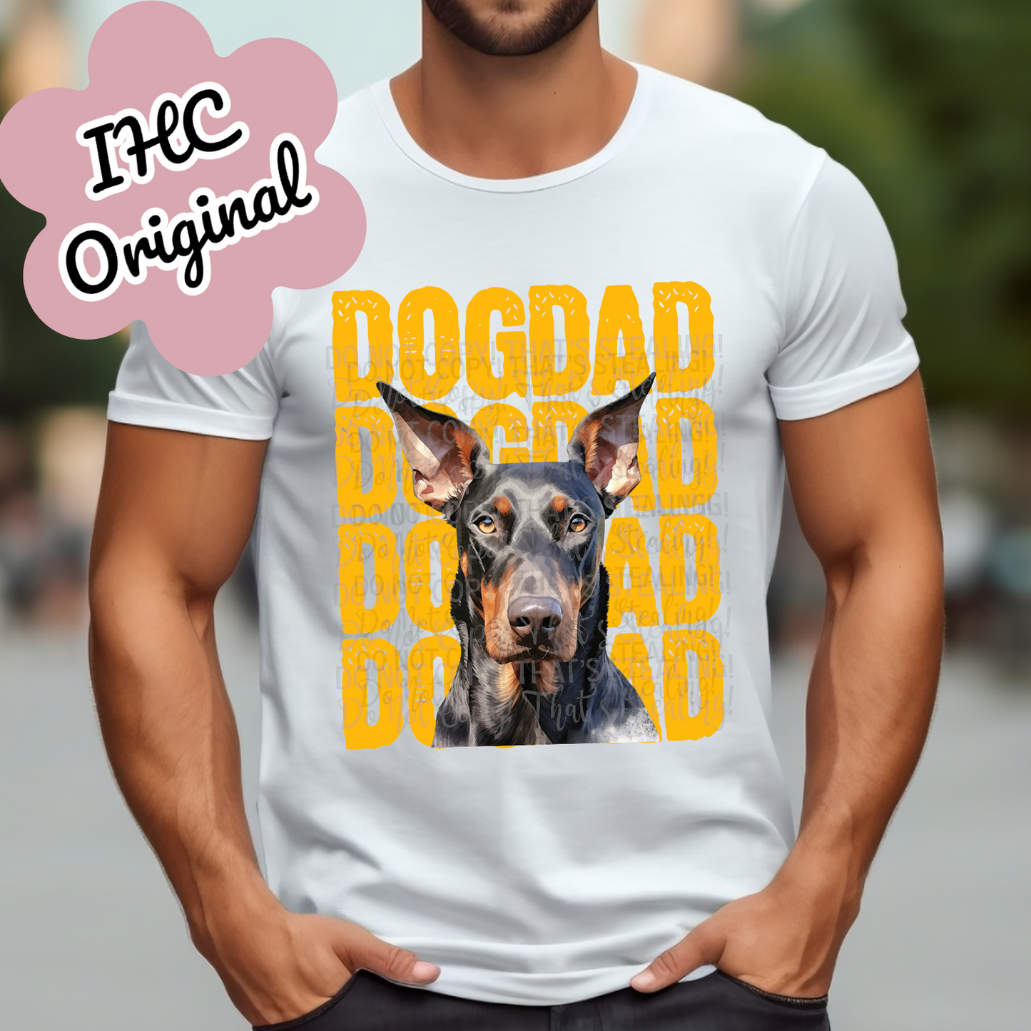 Dog Dad Doberman Pincher DTF Transfer Film