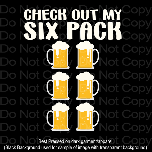 Check out my 6 pack Beer DTF Transfer Film 1164