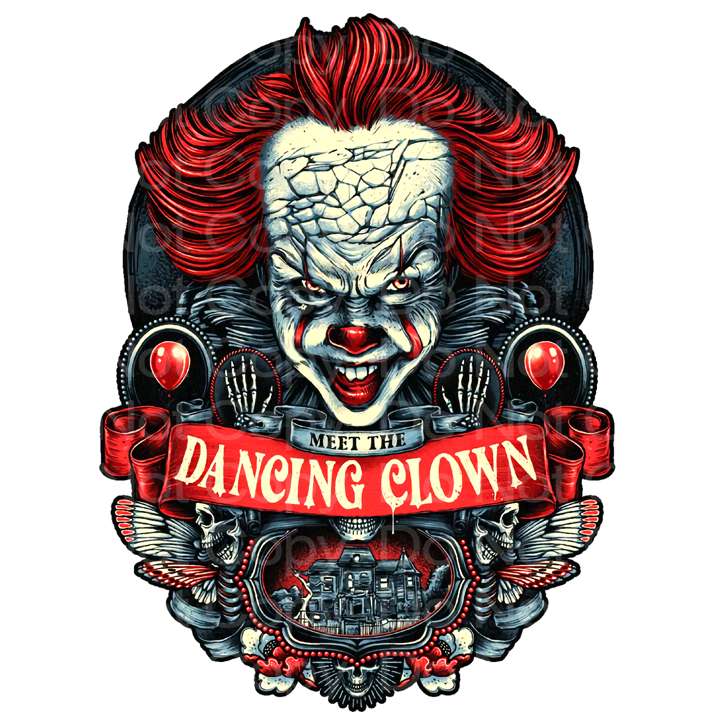 Horror Dancing Clown Transfer Film 1057