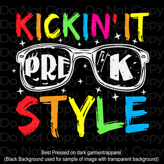 Kickin it Pre-K Style Transfer Film 2169