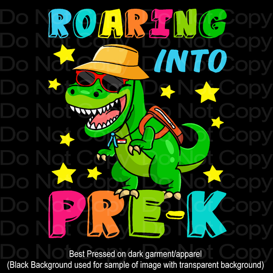 Dino Roaring into Pre-K Transfer Film 2167