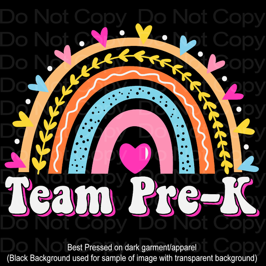 Rainbow Team Pre-K Transfer Film 2160