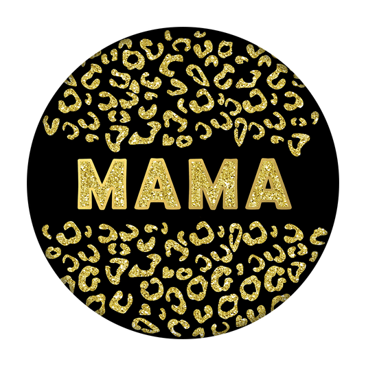 Gold and Black Cheetah MaMa Car Coaster Set