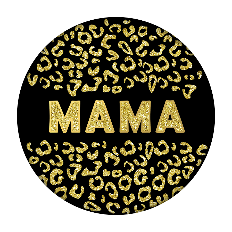 Gold and Black Cheetah MaMa Car Coaster Set