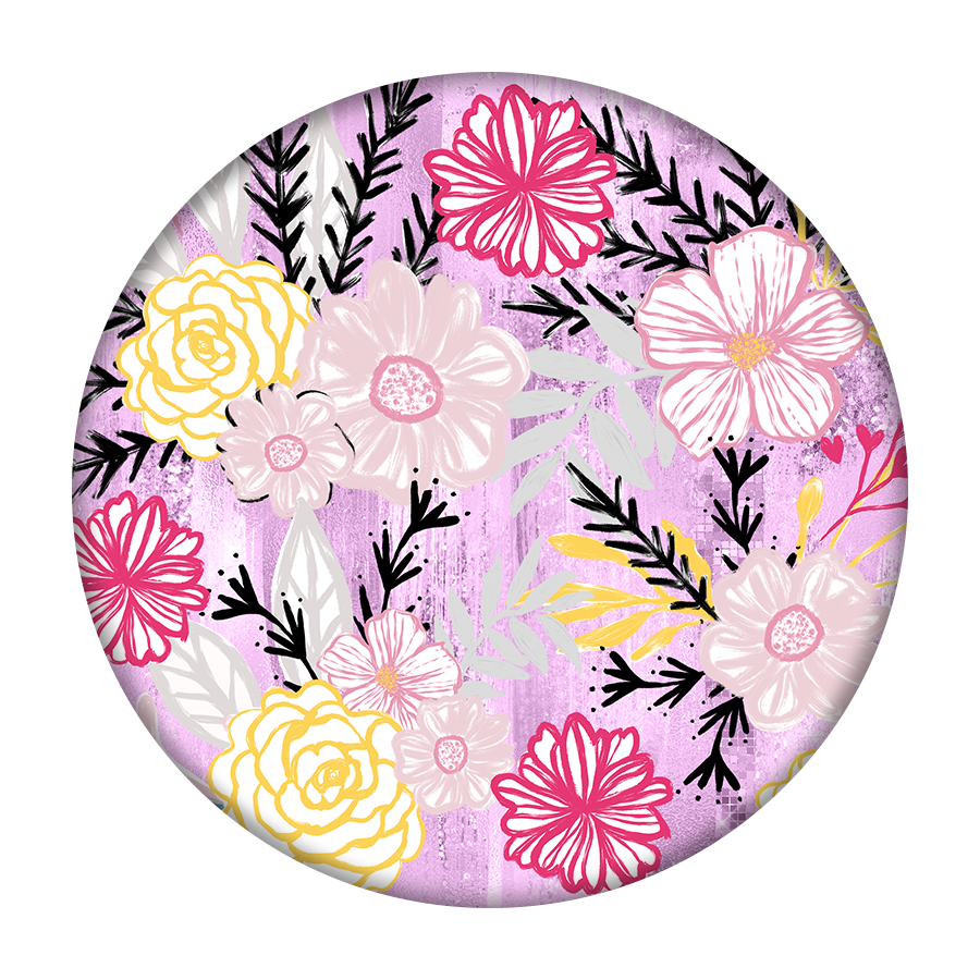Pink Florals Car Coaster Set