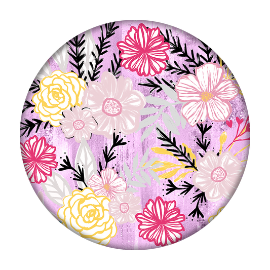 Pink Florals Car Coaster Set