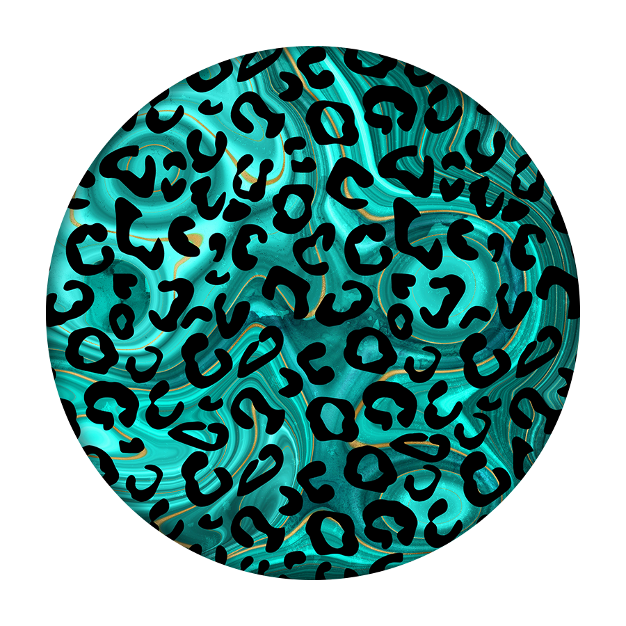 Teal Cheetah Car Coaster Set