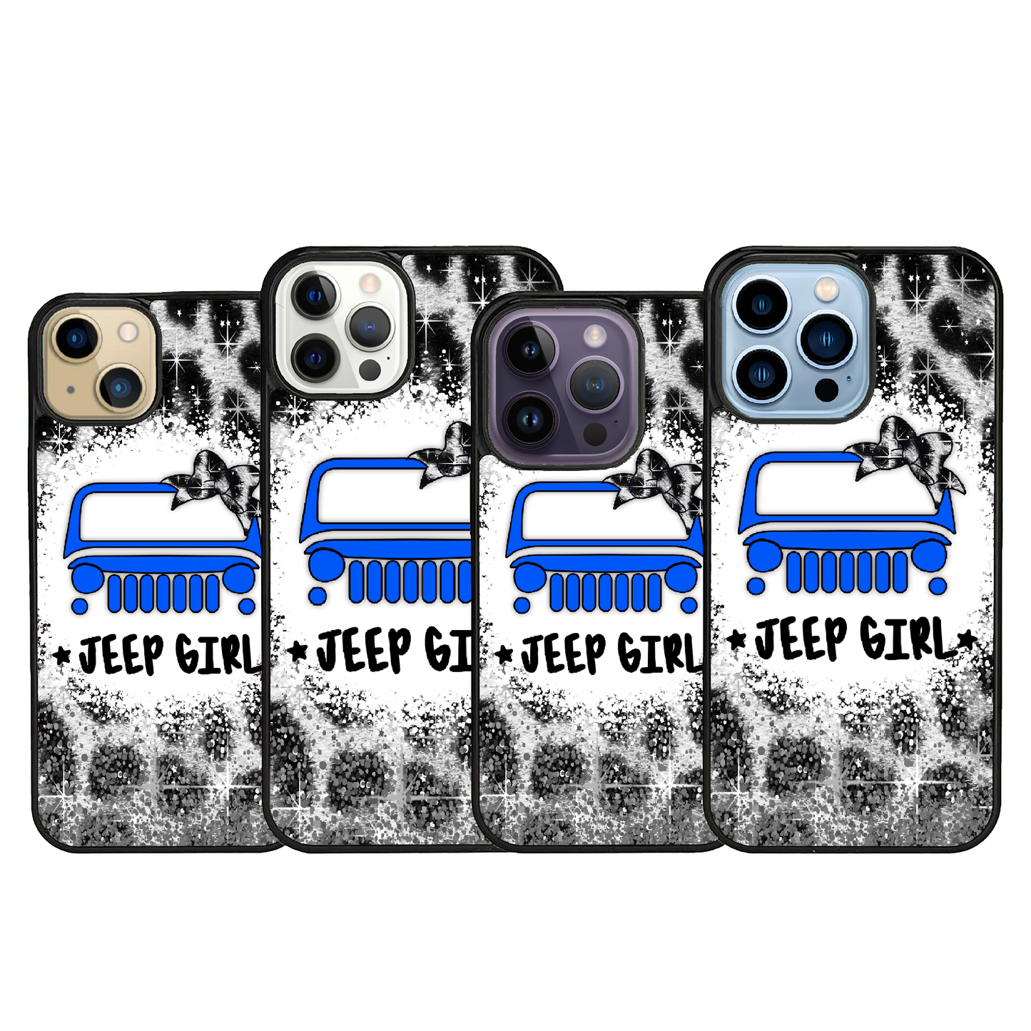 Sparkle Cheetah Car Girl iPhone or Galaxy Slim Case