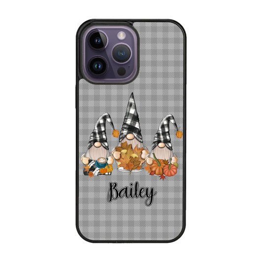 Personalized Fall Gnomes with Name for iPhone Galaxy Slim Case