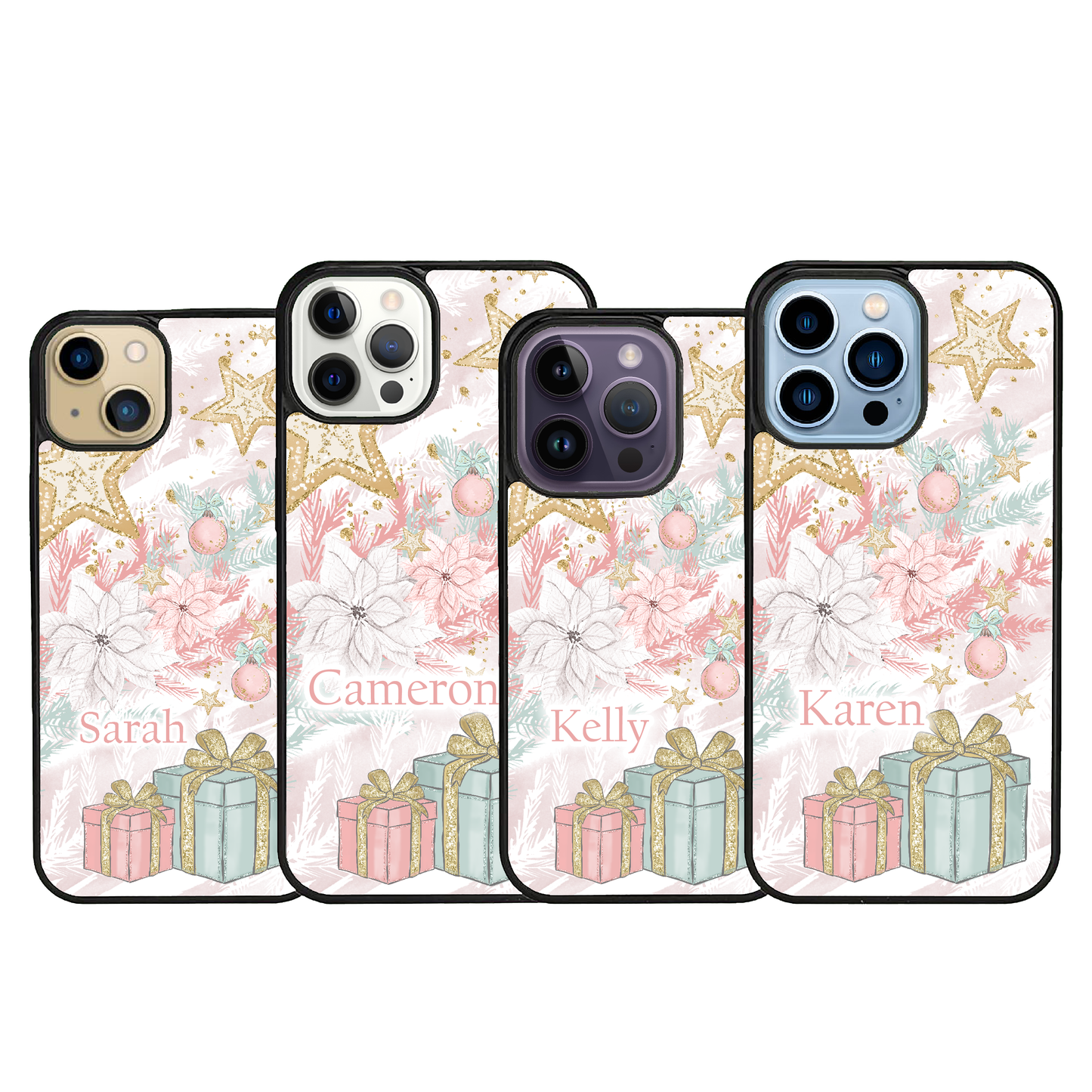 Personalized Pink Christmas for iPhone Galaxy Slim Case