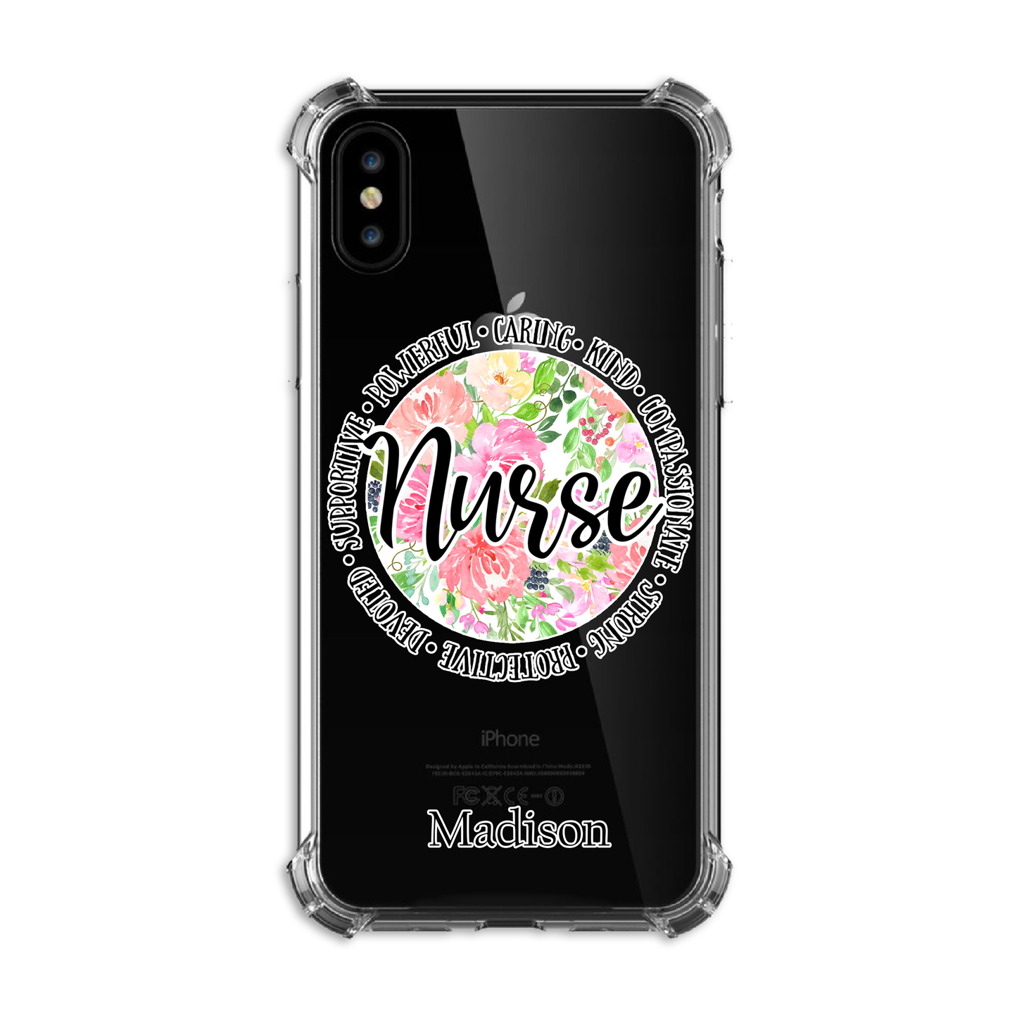 Personalized Nurse Gift with name Clear Bumper Case