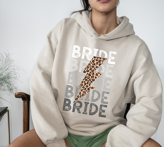 Cheetah Lightning Bolt Bride Adult Cotton Sweatshirt Hoodie