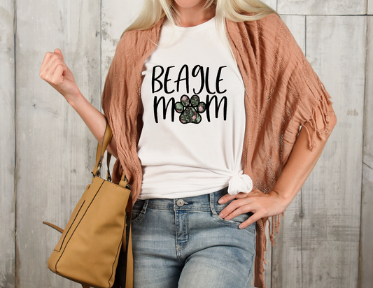 Succulent Paw Print Beagle Mom TShirt